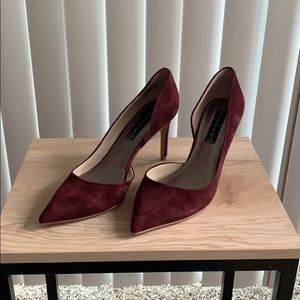 Steve Madden maroon suede heels